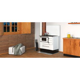 Houtfornuis - 85x91x56 cm - 5kW - wit - energielabel A