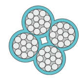 Touwladder - dakladder - 4 meter