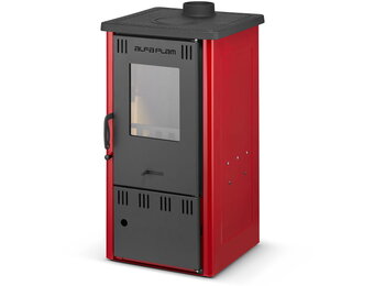 Houtkachel - energielabel A - 6,5 kW - rood