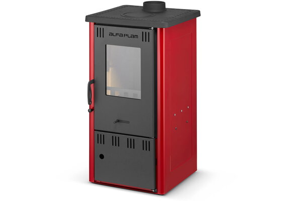 Houtkachel - energielabel A - 6,5 kW - rood