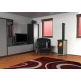 Houtkachel - energielabel A - 6,5 kW - rood