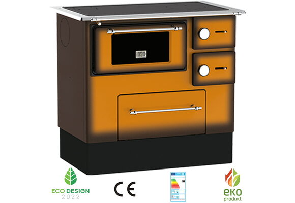 Houtfornuis - 85x91x56 cm - 5kW - bruin - energielabel A