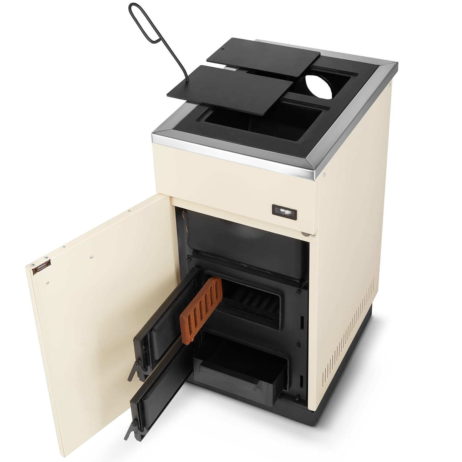 CV houtkachel - beige - energielabel: A+ - 17 kW