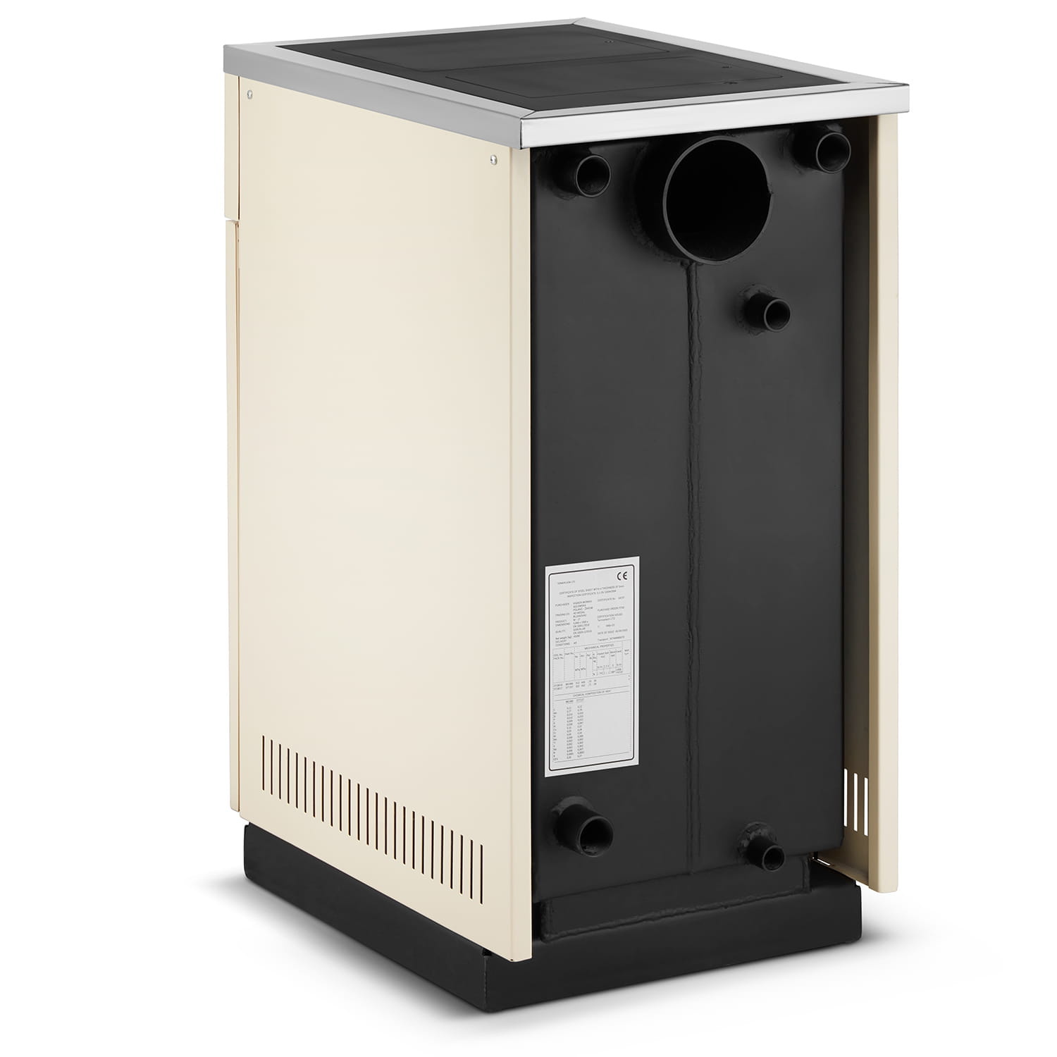 CV houtkachel - beige - energielabel: A+ - 17 kW