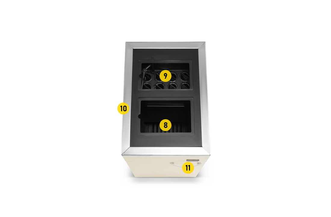 CV houtkachel - beige - energielabel: A+ - 17 kW