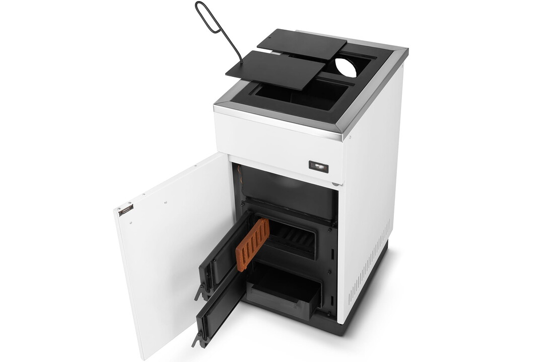 CV houtkachel - wit - energielabel: A+ - 17 kW