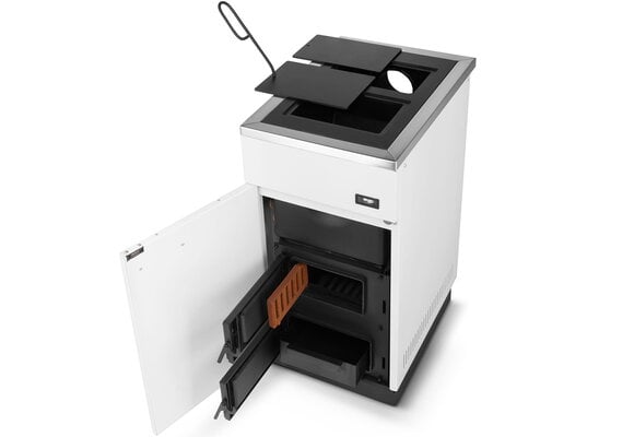CV houtkachel - wit - energielabel: A+ - 17 kW