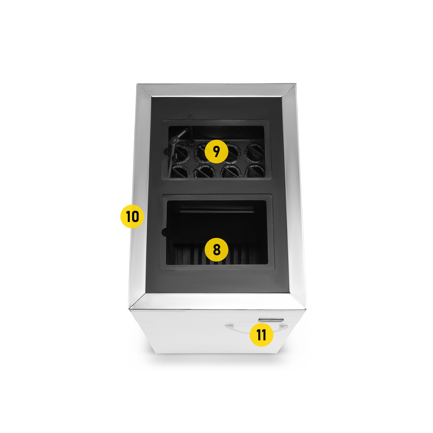 CV houtkachel - wit - energielabel: A+ - 17 kW