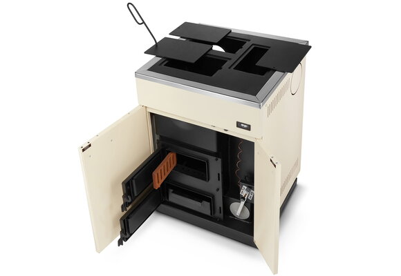 CV houtkachel - beige - energielabel: A+ - 20 kW