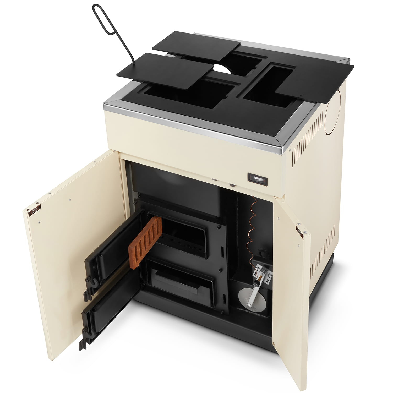 CV houtkachel - beige - energielabel: A+ - 20 kW