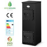 Houtkachel - 7kW - 94x32,5x33 cm - zwart