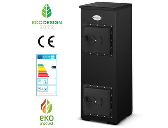 Houtkachel - 7kW - 94x32,5x33 cm - zwart