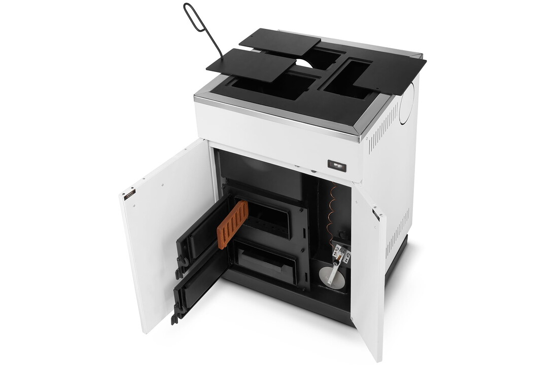 CV houtkachel - wit - energielabel: A+ - 20 kW