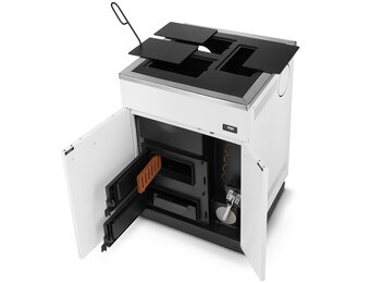 CV houtkachel - wit - energielabel: A+ - 20 kW