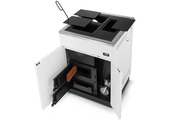 CV houtkachel - wit - energielabel: A+ - 20 kW