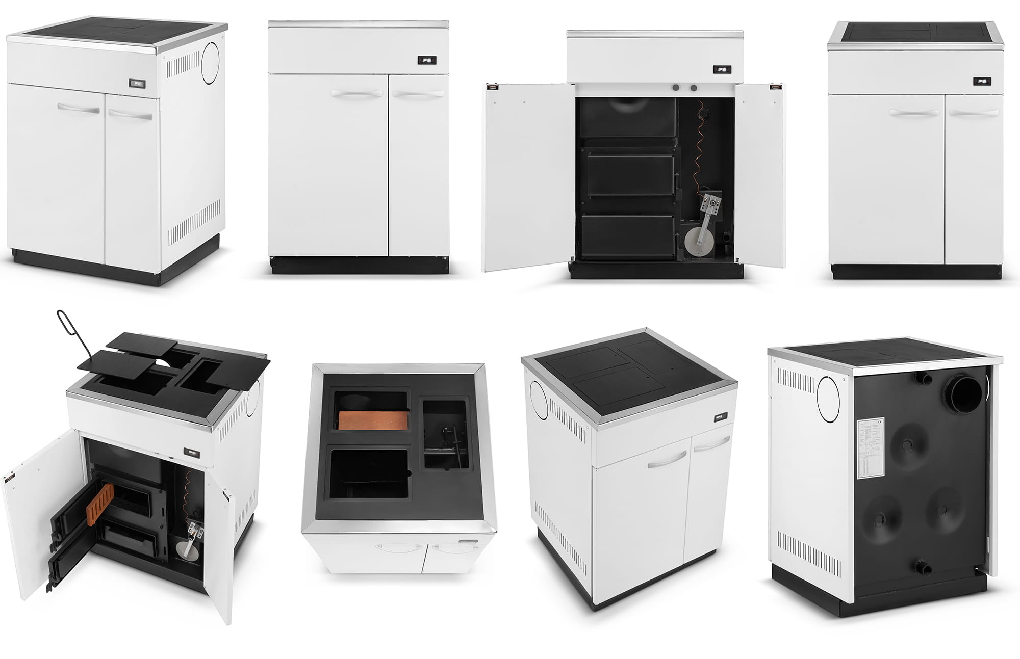 CV houtkachel - wit - energielabel: A+ - 20 kW