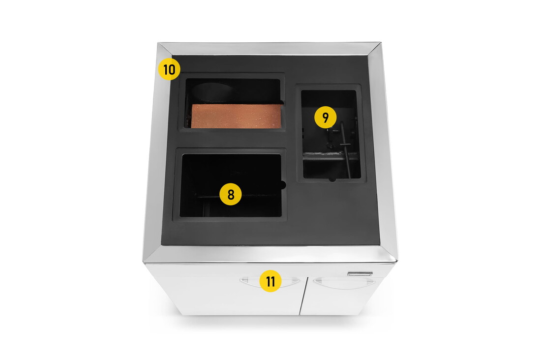 CV houtkachel - wit - energielabel: A+ - 20 kW