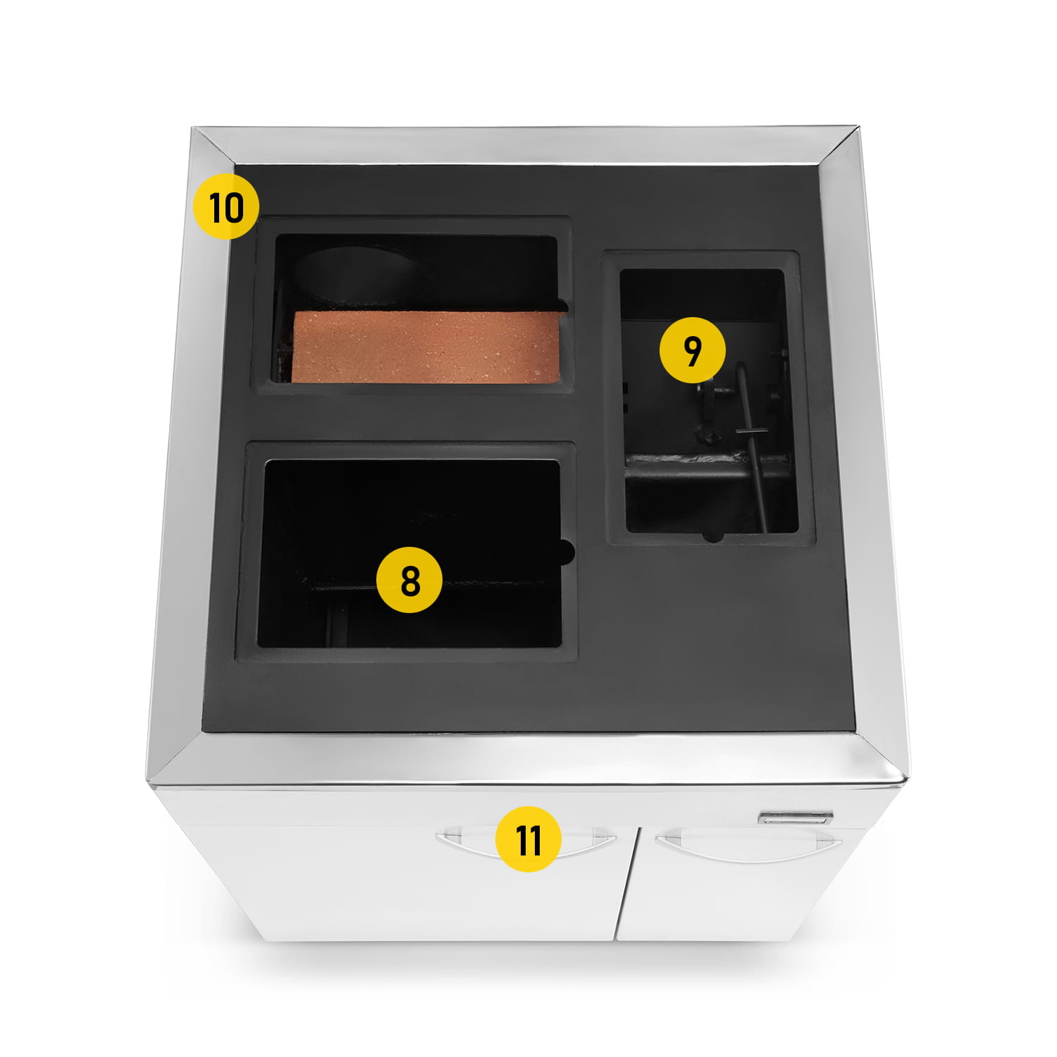 CV houtkachel - wit - energielabel: A+ - 20 kW