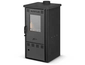 Houtkachel - energielabel A - 6,5 kW - zwart