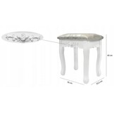 Kaptafel met spiegel en kruk - make up tafel - 74x143cm - wit