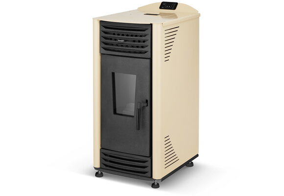 Pelletkachel - 8kW - beige - energielabel A++ - smart