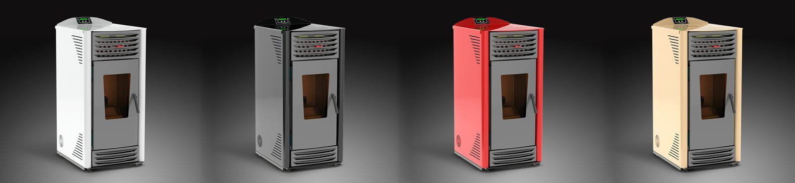 Pelletkachel - 8kW - beige - energielabel A++ - smart