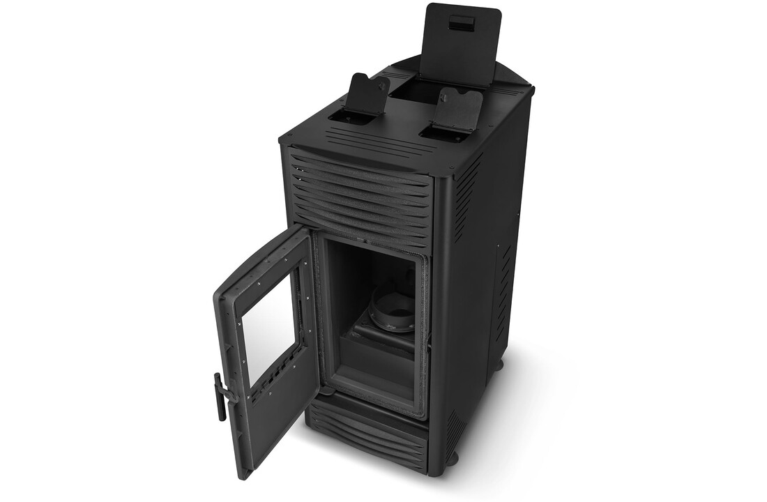 Pelletkachel - 15kW - zwart - energielabel A++ - smart