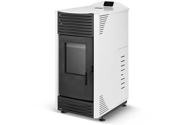 Pelletkachel - 15kW - wit - energielabel A++ - smart