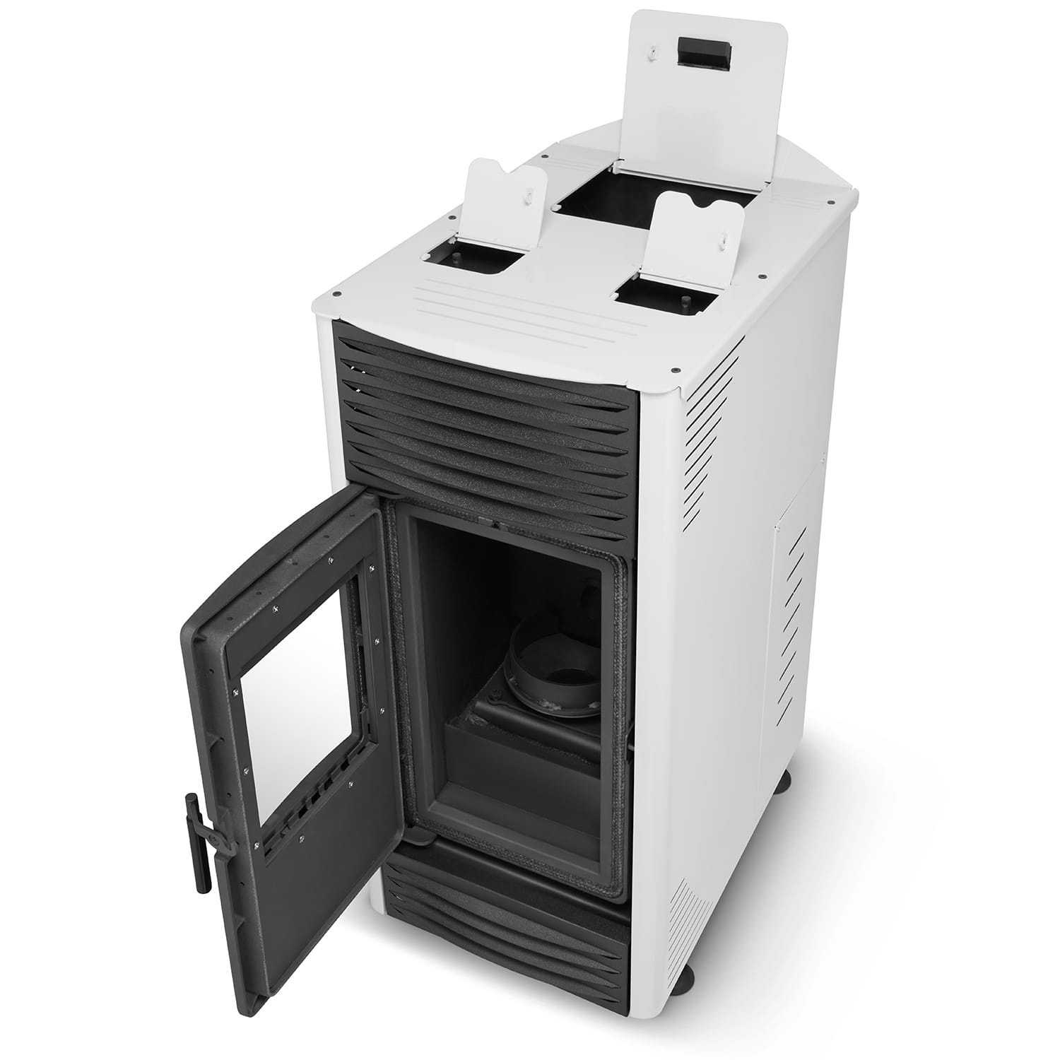 Pelletkachel - 15kW - wit - energielabel A++ - smart