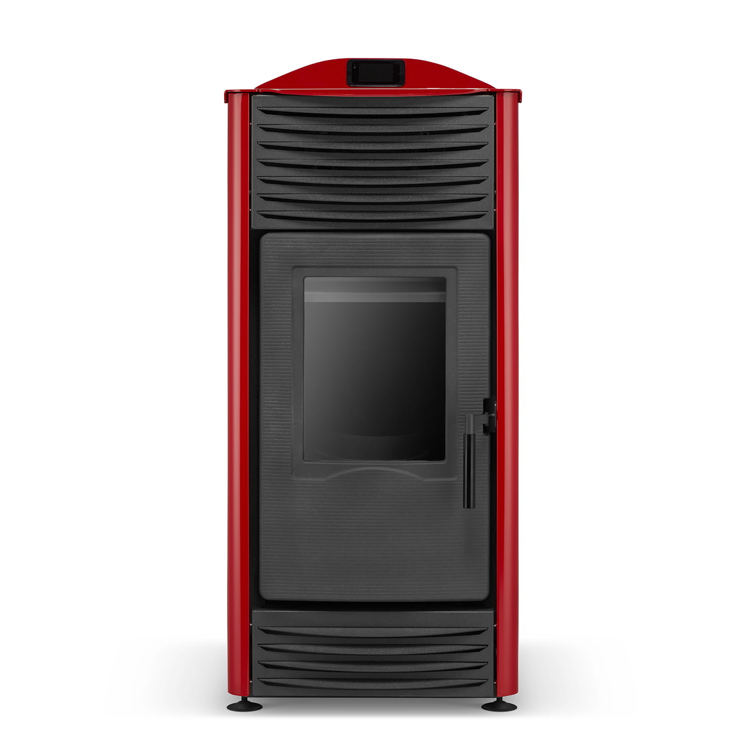 Pelletkachel - 15kW - rood - energielabel A++ - smart
