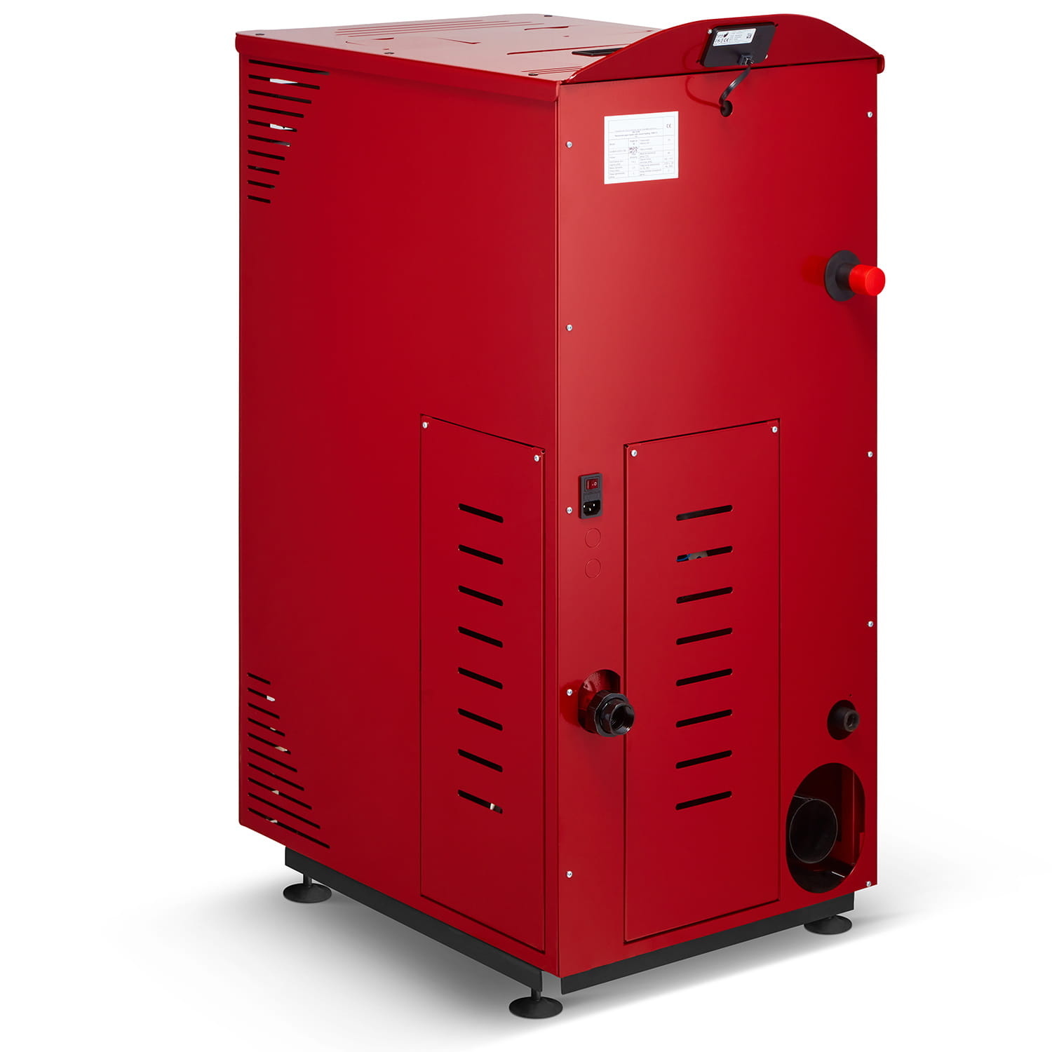 Pelletkachel - 15kW - rood - energielabel A++ - smart