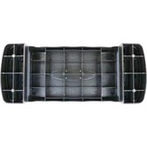 Aerobic step - zwart grijs - 3 standen - 67x28 cm