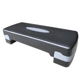 Aerobic step - zwart grijs - 3 standen - 67x28 cm
