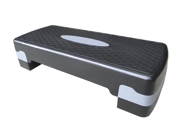 Aerobic step  - zwart grijs - verstelbaar - 67x28 cm