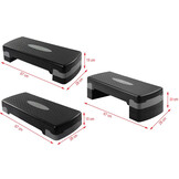 Aerobic step - zwart grijs - 3 standen - 67x28 cm