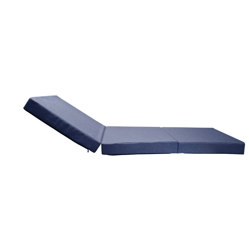Opvouwbaar matras - logeermatras - 195x60x8 cm - blauw