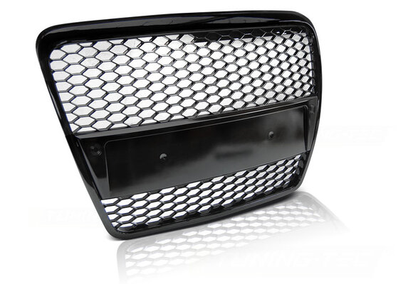 RS Grille - glans zwart - geschikt voor Audi A6 (C6) RS-style 04 04-08 - PDC