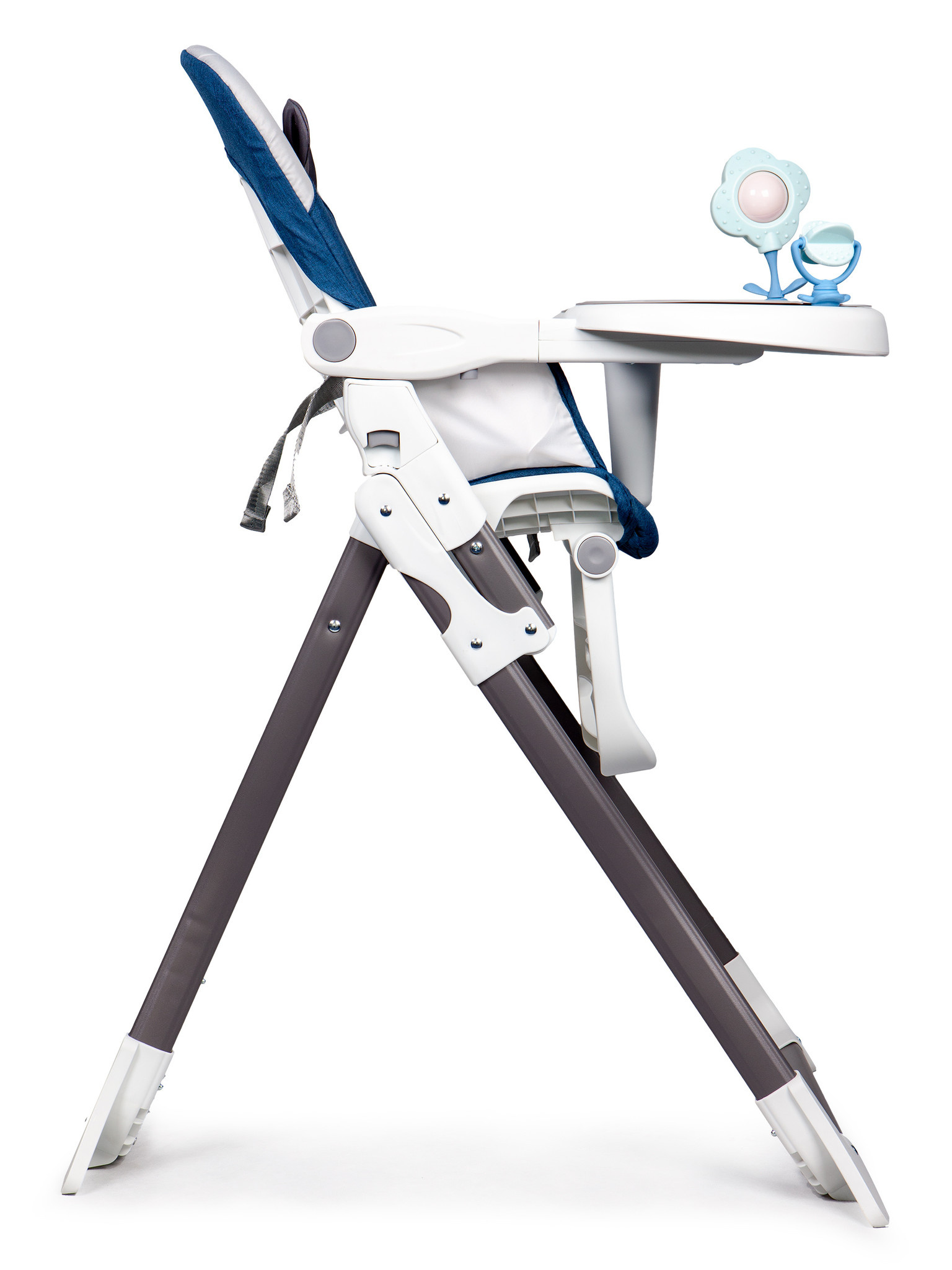 Kinderstoel - eetstoel baby - inklapbaar - 48x68x94 cm - blauw