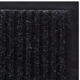 Deurmat - 150 x 90 cm – absorberend –zwart geribbeld