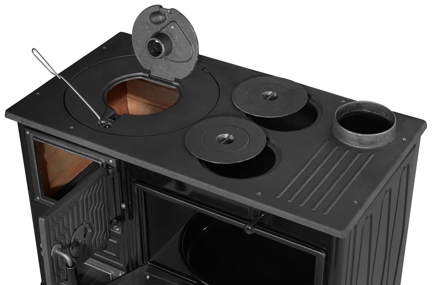 Houtfornuis - houtkachel - 8,7 kW tot 10,7 kW - energielabel A