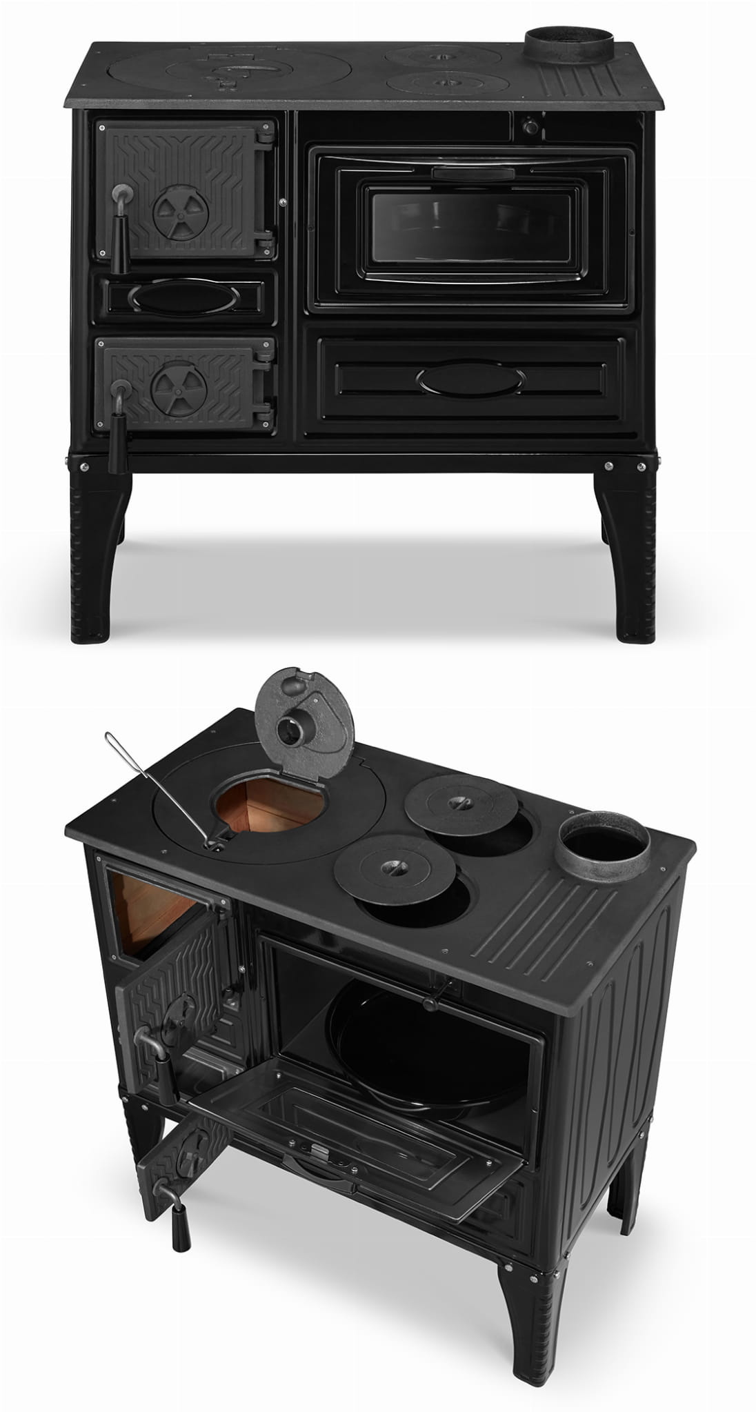 Houtfornuis - houtkachel - 8,7 kW tot 10,7 kW - energielabel A