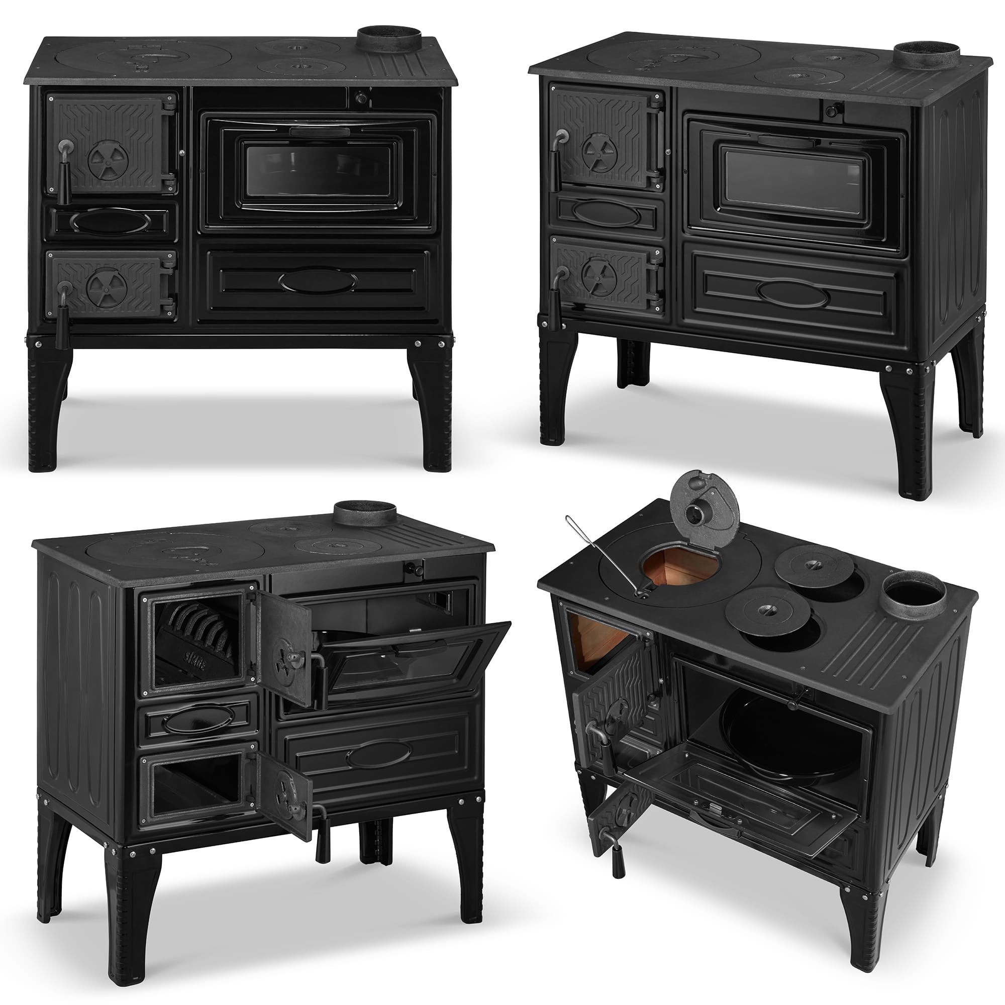 Houtfornuis - houtkachel - 8,7 kW tot 10,7 kW - energielabel A