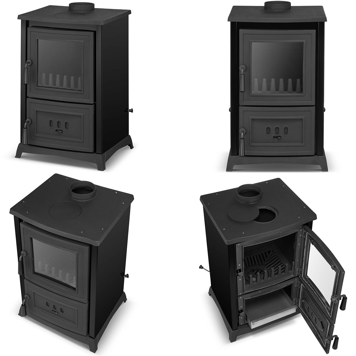 Houtkachel - met kookplaat - 6,5 kW tot 8,5 kW -  energielabel A