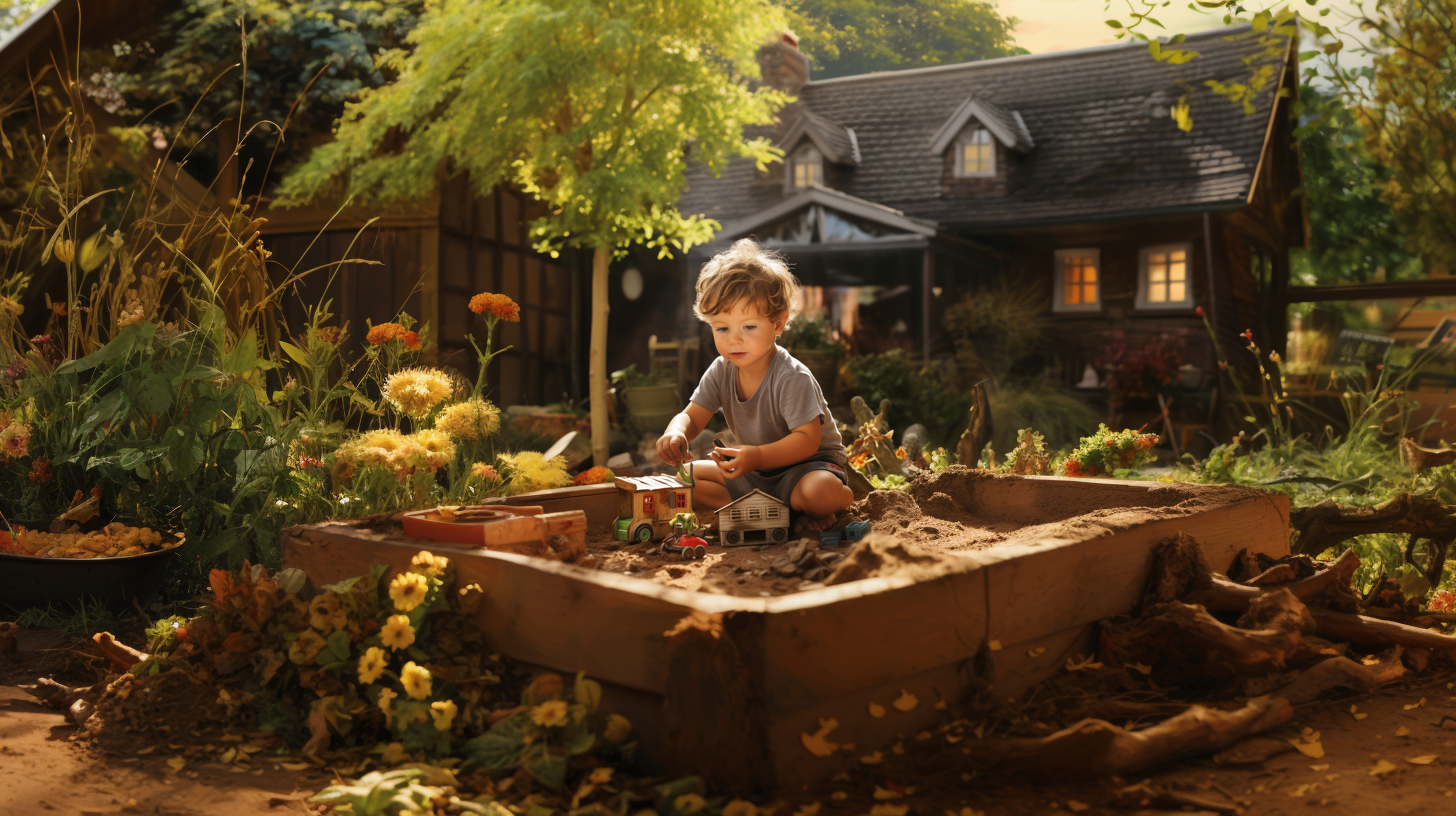 Zandbak met dak voor urenlang buitenplezier