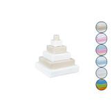 Foam blokken - stapel toren - 55x55x60cm - wit beige