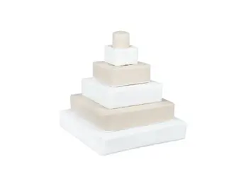 Foam blokken - stapel toren - 55x55x60cm - wit beige