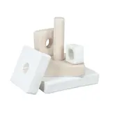 Foam blokken - stapel toren - 55x55x60cm - wit beige