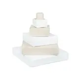 Foam blokken - stapel toren - 55x55x60cm - wit beige