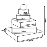Foam blokken - stapel toren - 55x55x60cm - wit