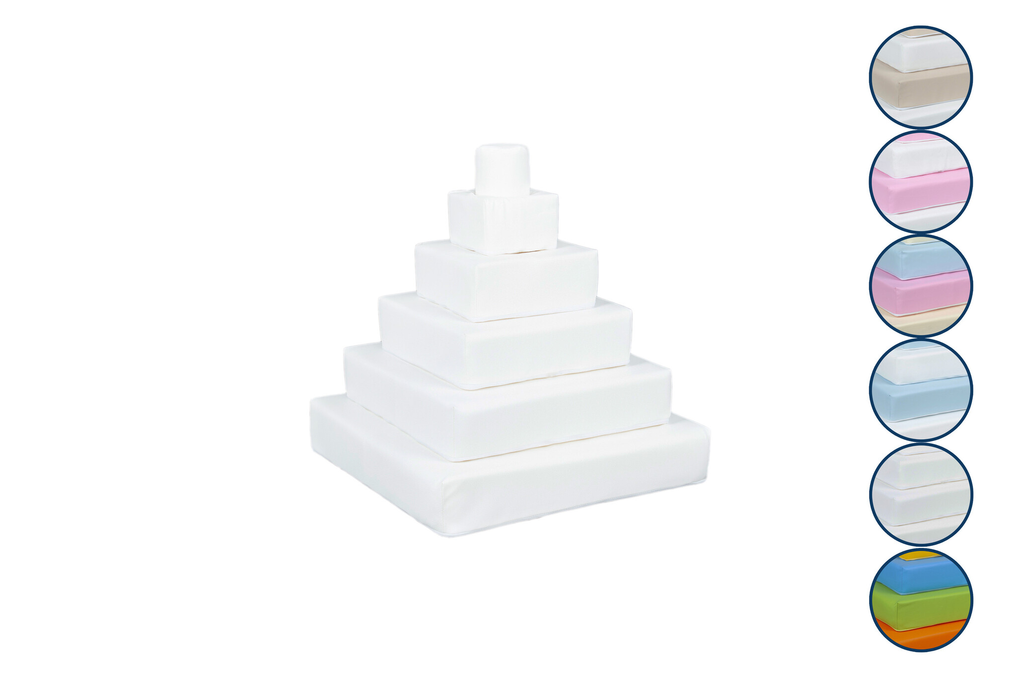 Foam blokken - stapel toren - 55x55x60cm - wit